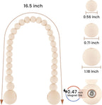 Wood Bead Magnetic Curtain Tieback Set